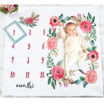 Ruxfy Baby Play Mats Infant Portray Diaper Milestone Photo Background Blanket