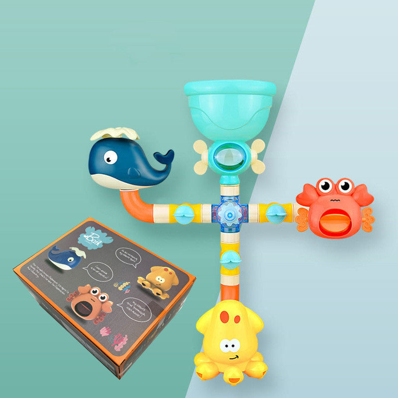 Ruxfy “Baby Bath Toys Water Game — Octopus / Crab Model Faucet Shower Water Spray Toy”.