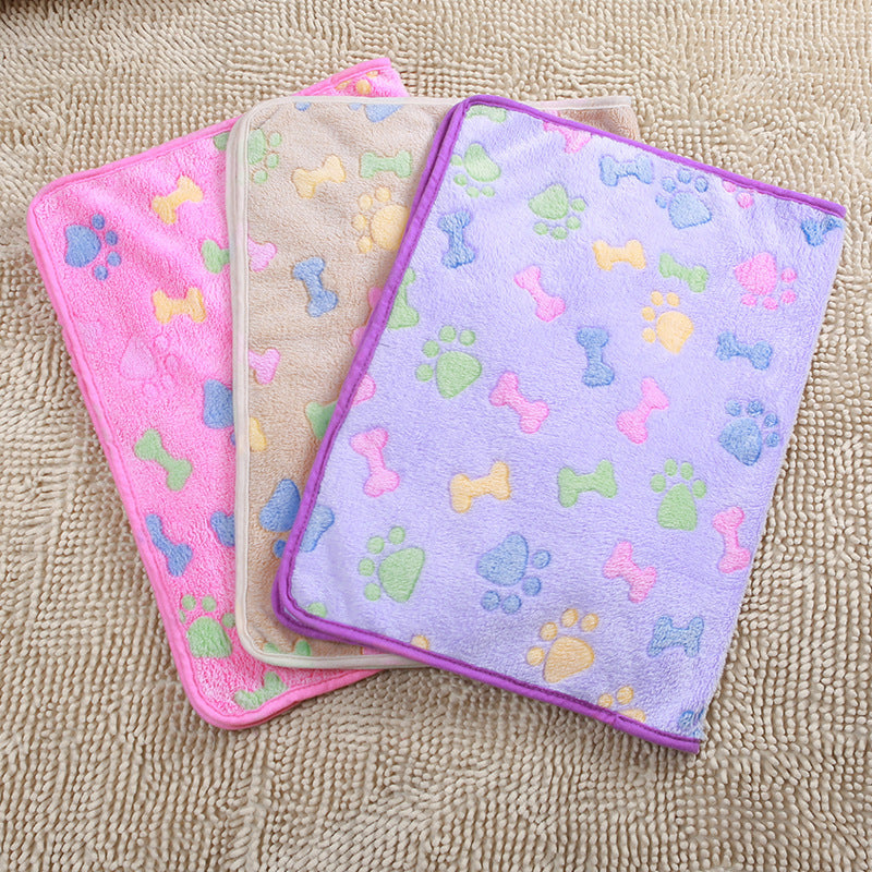 Ruxfy Warm Coral Fleece Blanket for Cats and Dogs