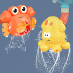Ruxfy “Baby Bath Toys Water Game — Octopus / Crab Model Faucet Shower Water Spray Toy”.