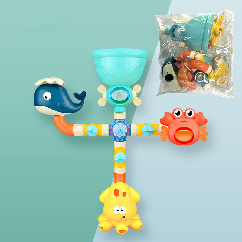 Ruxfy “Baby Bath Toys Water Game — Octopus / Crab Model Faucet Shower Water Spray Toy”.