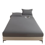 Ruxfy Solid Color Frosted Double Layer Waterproof Mattress Protective Cover – Skin-Friendly, Soft, Dustproof Bedding