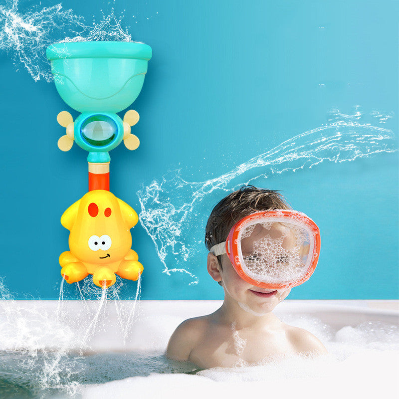 Ruxfy “Baby Bath Toys Water Game — Octopus / Crab Model Faucet Shower Water Spray Toy”.