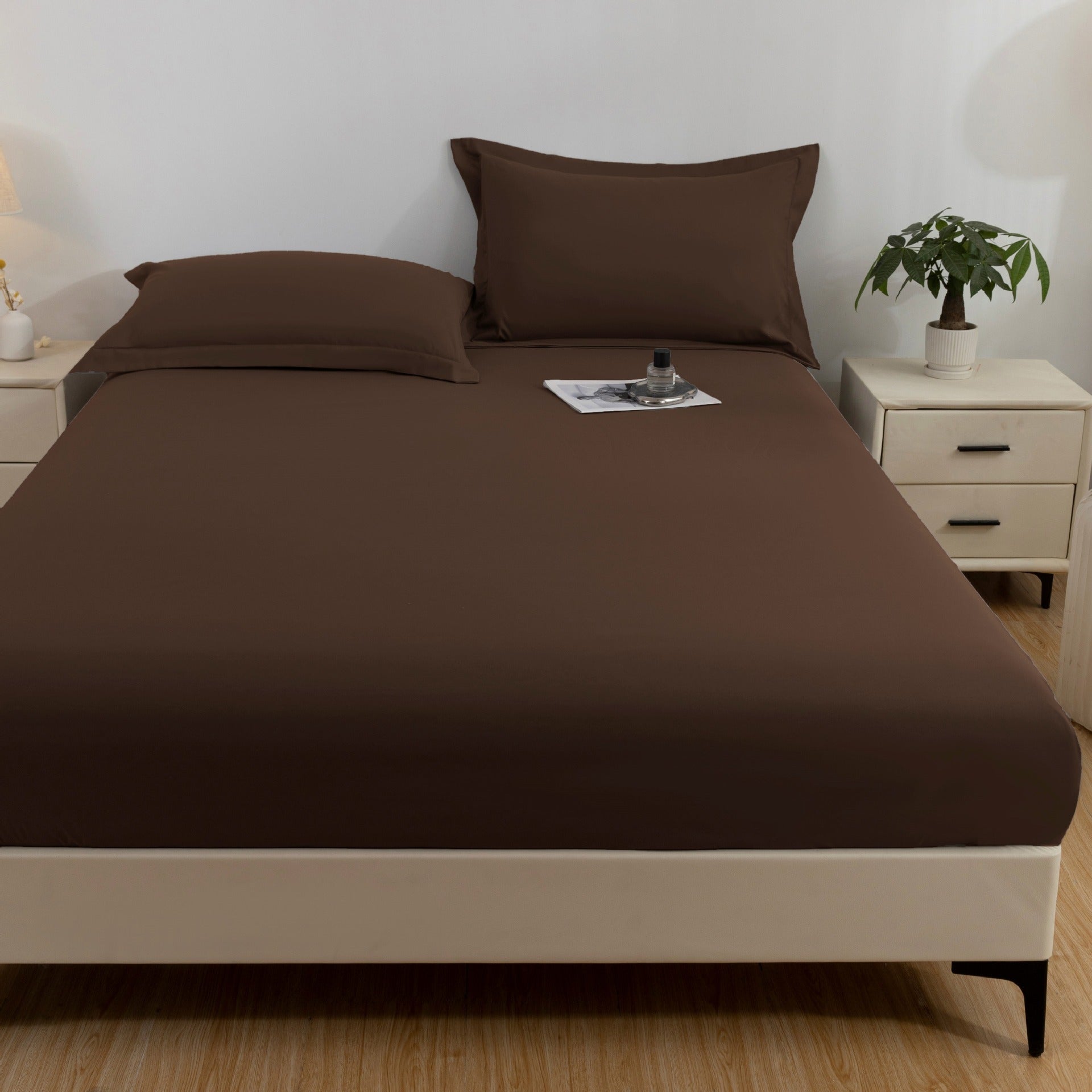 Ruxfy Solid Color Frosted Double Layer Waterproof Mattress Protective Cover – Skin-Friendly, Soft, Dustproof Bedding