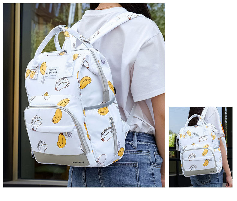 Ruxfy Multi-Compartment Mummy Bag – Large Capacity Portable Backpack