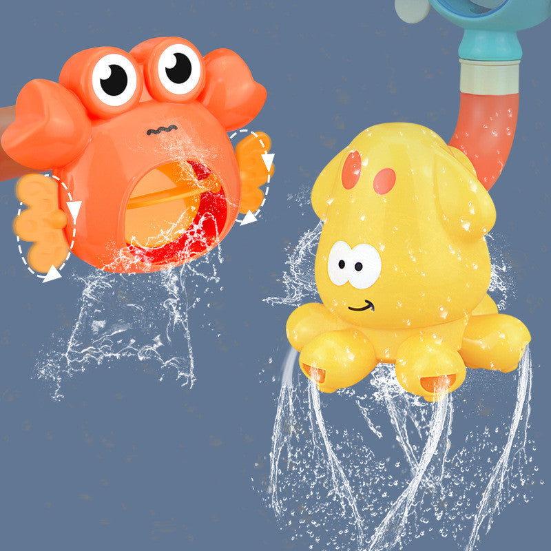 Ruxfy “Baby Bath Toys Water Game — Octopus / Crab Model Faucet Shower Water Spray Toy”.