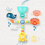 Ruxfy “Baby Bath Toys Water Game — Octopus / Crab Model Faucet Shower Water Spray Toy”.