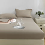 Ruxfy Solid Color Frosted Double Layer Waterproof Mattress Protective Cover – Skin-Friendly, Soft, Dustproof Bedding