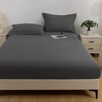 Ruxfy Solid Color Frosted Double Layer Waterproof Mattress Protective Cover – Skin-Friendly, Soft, Dustproof Bedding