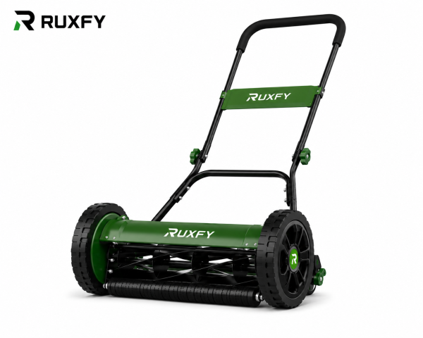 RUXFY EcoCut 18-Inch 5-Blade Manual Push Reel Lawn Mower