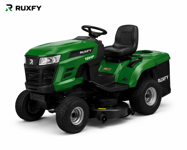 RUXFY PowerRide 42-Inch 18HP Riding Lawn Tractor with Rear Grass Collector