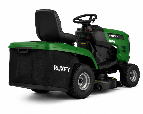 RUXFY PowerRide 42-Inch 18HP Riding Lawn Tractor with Rear Grass Collector