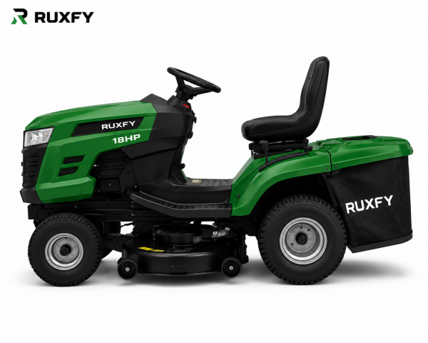 RUXFY PowerRide 42-Inch 18HP Riding Lawn Tractor with Rear Grass Collector
