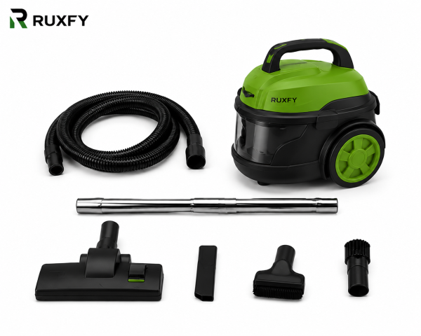 RUXFY SwiftClean V800 Compact Canister Vacuum Cleaner with Multi-Surface Cleaning Accessories